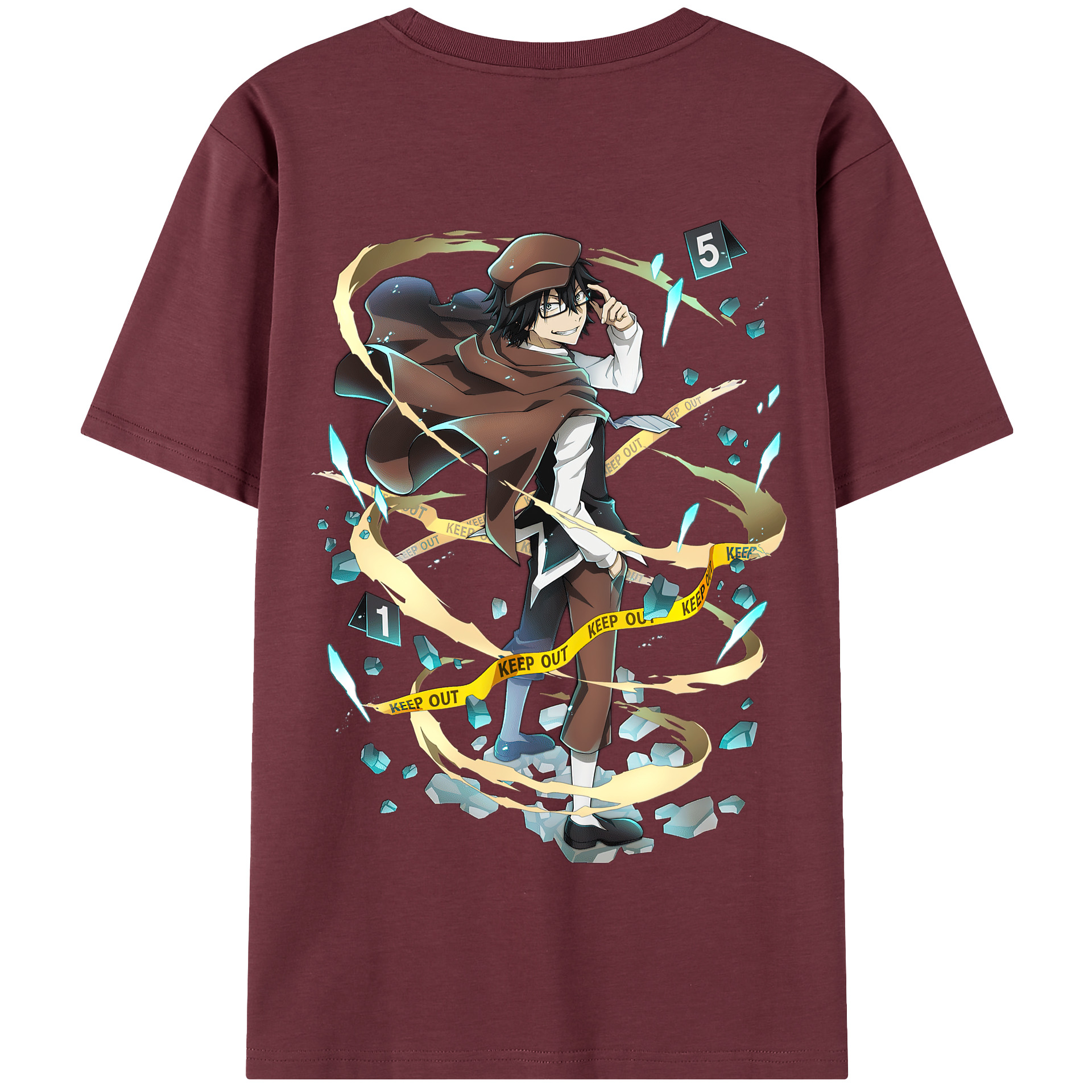 （画像用） 文豪ストレイドッグス Bungo Stray Dogs 綿100％半袖Tシャツ（背面プリント）